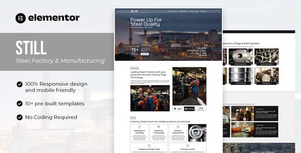 Still - Steel Factory & Manufacturing Elementor Template kit