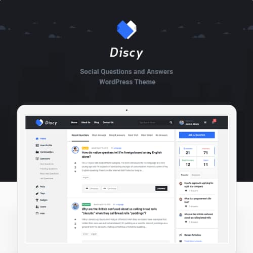 Discy - Social Questions and Answers WordPress Theme