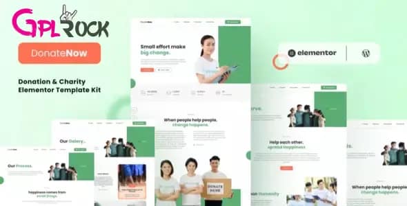 Donatenow – Donation & Charity Elementor Template Kit