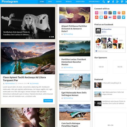 MyThemeShop Instagram WordPress Theme