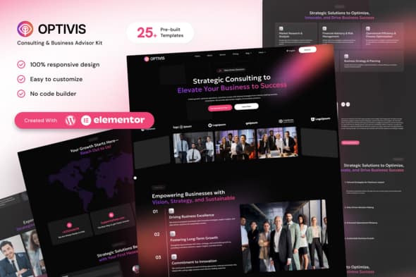 Optivis - Consulting & Business Advisor Elementor Template Kit