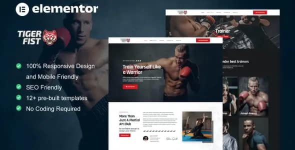 TigerFist – Martial Arts Elementor Template Kit