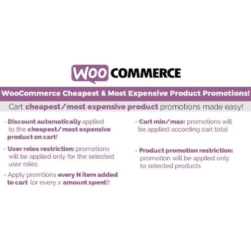 WooCommerce Cheapest & Most Expensive Product Promotions!