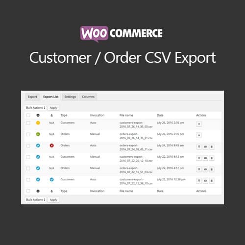 WooCommerce Customer / Order / Coupon Export